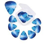 12 Pack Blue Swimming Pool Guitar Picks with Organizer Storage Box, 3 Different Thickness Celluloid Plectrums for Acoustic Guitar, Bass, Ukulele, Includes 0.46mm, 0.71mm, 0.96mm