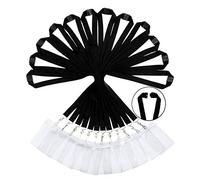 12 Pack Breakaway Lanyard with Card Holders, Durable Rainbow Neck Safety Lanyards Straps with Clear Waterproof Name Badge Holders in Bulk, Black