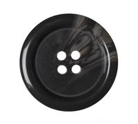 12 Pack Brown 15mm Round Faux Horn Plastic Buttons with 4 Holes - Ideal for Coats, Jackets, Cardigans (24L)