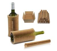 12 Pack Bubble Wrap Sleeves for Moving House, Honeycomb Packing Paper, Glass Jar Cup Wine Bottle Protector Cases Protective Wrap,Packaging Materials (22cm)