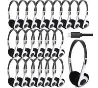 12 Pack Bulk USB Type-C Headphones for Classroom School, Class Set of Headphones with Stereo Sound, Adjustable On Ear Headphones, Compatible with Type-C for Library Children Adults Office Gifts (12)