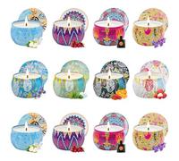 12 Pack Candles Gifts for Women, Scented Candles Gift Set, 5.65 Ounce Gifts for Women, Soy Wax Aromatherapy Candles and Real Soy Wax Portable Travel Tin Candle Set for Bath Yoga, Birthday Party