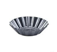 12 Pack Carbon Steel Egg Tart Molds With Elegant Lace Design For Baking Chrysanthemum Cakes And Puddings Silver Non-stick Pastry Tins 18x7x9cm(large)