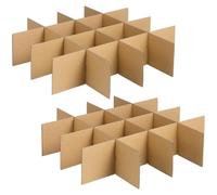 12 Pack Cardboard Box Dividers for Moving Glass & Wine, Reinforced Paper Divider Inserts for Packing Boxes, Shock-Resistant Glassware Separators for Storage Transportation