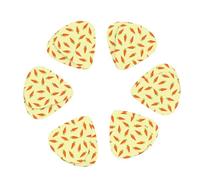 12 Pack Carrot Khaki Pattern Guitar Picks, Bass Electric Acoustic Guitar Ukulele Accessories Includes Thin Medium Heavy Guitar Picks Plectrums with Organizer Storage Box
