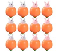 12 Pack Carrot Toy, Cute Squish Toys with Pop-Up Bunnies, Soft Sensory Fidget Toys for Stress Relief, Fun Desk Decor & Anxiety Relief