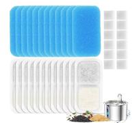 12-Pack Cat Fountain Replacement Filters for Oneisall 2L Stainless Steel Fountain PWF-001 - Keeps Water Clean,12 Cat Water Filters + 12 Pre-Filters + 12 Pump Sponges, Ensures Healthy Drinking for Cats