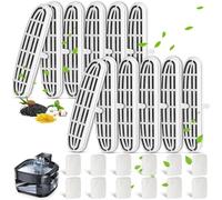 12 Pack Cat Water Fountain Filters for OPOWO 108oz / 3.2L Wireless Cat Fountain, Replacement Filters for FT999 Pet Water Fountain, with 12 PCS Pump Filter Sponges