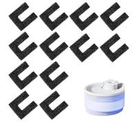 12-Pack Cat Water Fountain Foam Filters, Pet Filter Replacement for 135oz/4L and 118oz/3.5L Dog Drinking Fountain, Universal Black