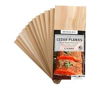12 Pack Cedar Planks for Grilling Salmon and More - Sourced and Made in The USA