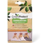 12 Pack, Cedarwood Moth Rings, Natural Moth Repellent for Clothes, Drawers & Wardrobes, Aromatic Red Cedar, Chemical Free, Eco Friendly Clothing Protection