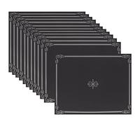 12-Pack Certificate Holder - Diploma Cover, Document Cover for Letter-Sized Award Certificates, Black, Silver Foil, 11.2 x 8.8 inches