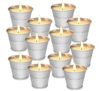 12 Pack Citronella Candles - Garden Citronella Scented Candles Outdoors, 120-180 Hours Burning, Natural Soy Wax, Portable Jar Candle Gift Sets for Home Patio Yard Indoors, Balcony, Camping
