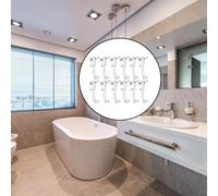 12-Pack Clear Blind Clips, 2.5-Inch Plastic Valance Clips for Vertical Blinds, Compatible with Most Horizontal Window Blind Rails