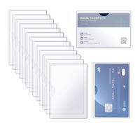 12 Pack Clear Medicare Card Protector Sleeves Waterproof Credit Card Sleeves Social Security Card Protector New Plastic Card Holder Protector Card Protective Cases for Medical Social Security Card