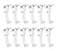 12-Pack Clear Plastic Blind Clips for Vertical Blinds, 2.5-Inch Valance Replacement Clips Compatible with Horizontal Window Blind Rails, Home Office