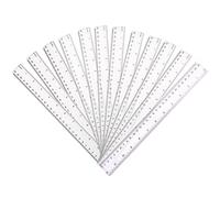 12-Pack Clear Plastic Rulers - 30cm/12 Inch Shatter Resistant Metric Transparent Straight Measuring Ruler Tool for Students & Offices