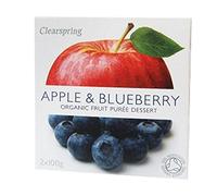 (12 PACK) - Clearspring Apple & Blueberry Fruit Puree | 2 X 100g | 12 PACK - SUPER SAVER - SAVE MONEY