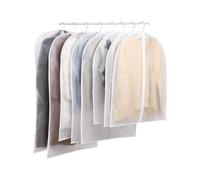 12 Pack Clothes Storage Bags-60x120cm/4pcs 60x100cm/6pcs 60x80cm/2pcs Clear PEVA Translucent Dress Covers Garment Bags Waterproof & Reusable for Suits Dresses Winter Coats Jackets and Travel