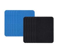 12-Pack Cotton Repair Patches - Iron-On & Sew-On Clothing Mending Kit - Rectangular Denim & Fabric Patches for Pants, Dresses & Garments (Assorted Colours)