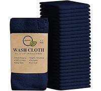 12 Pack Cotton Washcloths Set 100% Egyptian Cotton Face Cloths Towels Flannels(30 x 30 cm) Quick Dry And Absorbent Makeup remover (Royal Blue)