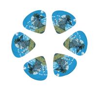 12 Pack Cracked Earth Head Tree Guitar Picks, Bass Electric Acoustic Guitar Ukulele Accessories Includes Thin Medium Heavy Guitar Picks Plectrums with Organizer Storage Box