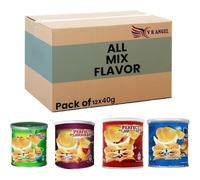 12 Pack Crisps Pop & Go Travel Box Multi 4 Flavour Each 3 Mix Original, Sour Cream & Onion, Salt & Vinegar, Texas BBQ Each 40 Grams Your Go-To Snack Companion