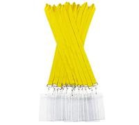 12 Pack Cruise Lanyard with ID Holder, Colorful Solid Color Durable Lanyard with Badge ID Holder for Office Key Card and Carnival Sail (Yellow)