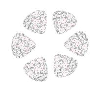 12 Pack cute alpacas lama hearts white Guitar Picks, Bass Electric Acoustic Guitar Ukulele Accessories Includes Thin Medium Heavy Guitar Picks Plectrums with Organizer Storage Box