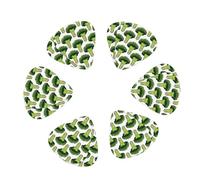 12 Pack cute broccoli Guitar Picks, Bass Electric Acoustic Guitar Ukulele Accessories Includes Thin Medium Heavy Guitar Picks Plectrums with Organizer Storage Box