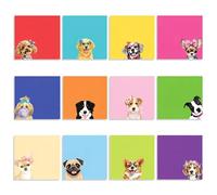12 Pack Cute Dog Sticky Notes Set, 240 Sheets Removable Self-Adhesive Memo Pads, Animal Page Markers & Stationery Supplies for Office, Home, School, Teacher & Party Bag Fillers