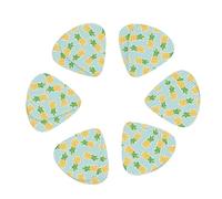 12 Pack Cute Golden Yellow Pineapple Guitar Picks, Bass Electric Acoustic Guitar Ukulele Accessories Includes Thin Medium Heavy Guitar Picks Plectrums with Organizer Storage Box