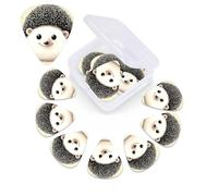 12 Pack Cute hedgehog Guitar Picks with Organizer Storage Box, 3 Different Thickness Celluloid Plectrums for Acoustic Guitar, Bass, Ukulele, Includes 0.46mm, 0.71mm, 0.96mm