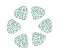 12 Pack Daisy floral A Guitar Picks, Bass Electric Acoustic Guitar Ukulele Accessories Includes Thin Medium Heavy Guitar Picks Plectrums with Organizer Storage Box