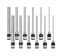 12 Pack Dispensing Needle Set, 1.97inch Stainless Steel Blunt Tip Luer Lock 8, 10, 12, 14, 16, 18 Gauge.