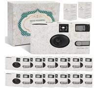 12 Pack Disposable Cameras for Wedding Bulk, 35mm Golden Rose Single-Use Film Cameras with Flash, One Time Cameras for Birthday Party Baby Shower Gathering Wedding, lSO 400 Film,17 Exposures