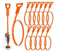 12 Pack Drain Snake Unblocker 25Inch/64cm Drain Hair Remover Plug Unblocker Tool Reusable Plumbing Snake for Kitchen Bathroom Shower Toilet Sink Drain Unblockers