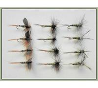 12 Pack Dry Trout Flies, Greenwell Glorys, three types, best dry flies, Choice of sizes (Mixed)