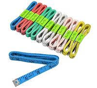 12 Pack Dual Sided Body Measuring Tape, 60 inch/150cm Double Scale Measuring Ruler for Tailor Dressmaker Sewing Cloth, Soft Tape Measures Multipack for Home & Professional Measurements, 6 Colors