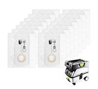 12 Pack Dust Bags for Festool Hoover Bags,Festool Midi Dust Bags,Compatible With Festool Ct Midi I/Ctc Mini/Midi/Ct 15 Dust Extractor Manufactured From 2019