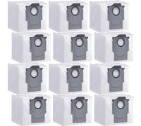 12 pack Dust Bags for robo-rock Disposable Dust Bag Q5 Q5+ Q7 Q7+ Q7 Max Q7 Max+ S7 MaxV Ultra S8+ S8 Pro Ultra Robot Vacuum,robor-ock q5 bags:3L Large Capacity Disposable Bag Replacement