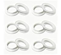12 Pack E14 Lampshade Collar Ring, Plastic Lamp Shade Retaining Rings, 27mm Inner Dia Threaded Light Shade Washer Adaptor Holder for SES Small Edison Screw Pendant, Table & Floor Lamps, White