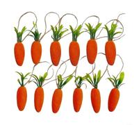 12 Pack Easter Carrot Hanging Ornaments Glitter Foam Decorations 7cm 10cm 15cm Festive Party Supplies for Home Garden Tree Display(10cm)