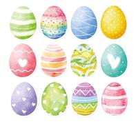 12 Pack Easter Egg Sticky Notes - 240 Sheets Easter Multicolor Self Adhesive Note Pads Cute Egg Shaped Memo Pads for School Classroom Office Supplies, Spring Party Favors Goodies Bag Fillers