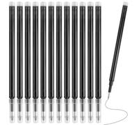 12 Pack Erasable Pen Refills Compatible with Pilot Frixion Pens, Blue Ink, 0.5mm Stainless Steel Tip for Smooth, Smudge-Proof Writing - Durable, Gel Ink Refills for Note-Taking & Editing