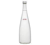 ( 12 Pack ) Evian Still Natural Mineral Water Glass Bottle 750ml