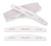 12 Pack Extra-Thick Professional Nail Files - Heavy-Duty Emery Boards, 100/180 Grit for Home & Salon Use - Sturdy, Washable & Long-Lasting - Double-Sided Manicure & Pedicure Tools