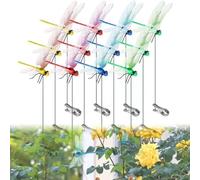 12 Pack Fake Dragonfly Clip, Outdoor Realistic Flying Motion Decor