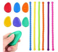 12 Pack Fidget Toys Sensory Stick, Textured Stretchy Sensory Fidget Toy, Colorful Quiet Sensory Noodles Stretch Toys for Autism ADHD Stress Anxiety, Relief Fidgets for Classroom Student