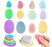 12 Pack Fidget Toys Sensory Stone with Different Patterns,Textured Soft Stone, Silicone Worry Stone for Autism Kids,Fidget Stress Toys, Calming Toys for Anxiety Relief